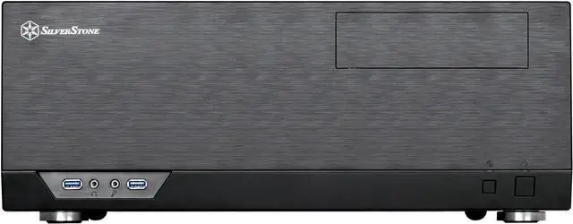 Alt view image 3 of 7 - SilverStone Technology GD09 Home Theater PC (HTPC) Computer Case with Faux Aluminum Design for ATX/Micro-ATX Motherboards, SST-GD09B