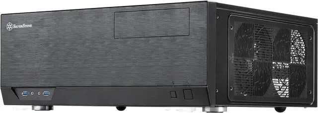 Alt view image 2 of 7 - SilverStone Technology GD09 Home Theater PC (HTPC) Computer Case with Faux Aluminum Design for ATX/Micro-ATX Motherboards, SST-GD09B