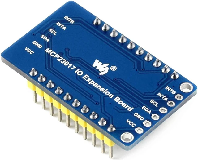 Alt view image 2 of 3 - Waveshare MCP23017 IO Expansion Board I2C Interface Expands 2 Signal Pins as 16 I/O Pins Compatible with 3.3V and 5V Levels