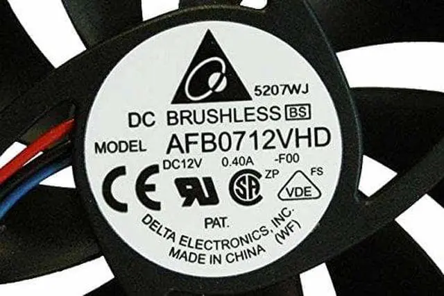 Alt view image 2 of 4 - Delta 12v DC 040a 70x20mm 3-Wire Fan AFB0712VHD-F00