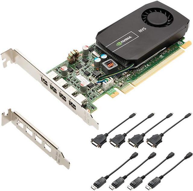 Alt view image 4 of 5 - PNY NVIDIA Quadro NVS 510 2GB GDDR3 4-Mini DisplayPort Low Profile PCI-Express Video Card VCNVS510DVI-PB