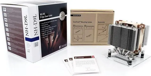 Alt view image 3 of 5 - Noctua NH-D9L, Premium CPU Cooler with NF-A9 92mm Fan (Brown)