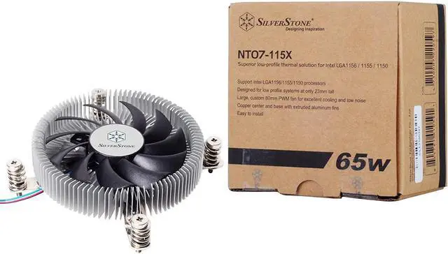 Alt view image 6 of 7 - SST-NT07-115X-USA LGA1150/1151/1155/1156/1200 CPU Cooler Low Profile 23mm Tall for 65W TDP Support with 80mm PWM Fan SST-NT07-115X