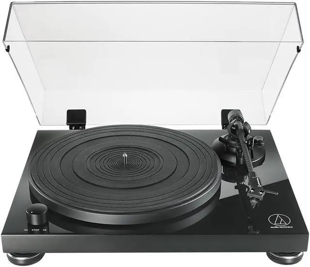 Alt view image 6 of 20 - AudioTechnica AT-LPW50PB Fully Manual Belt-Drive Turntable (Piano Black)