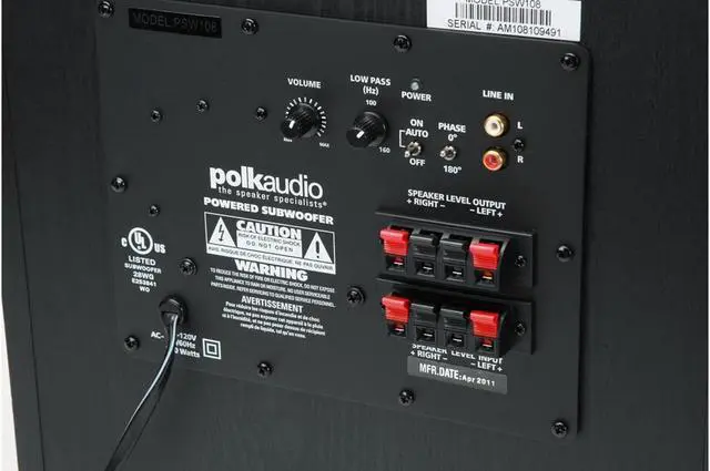 Alt view image 5 of 5 - Polk Audio PSW108 10" Subwoofer - Each (Black)