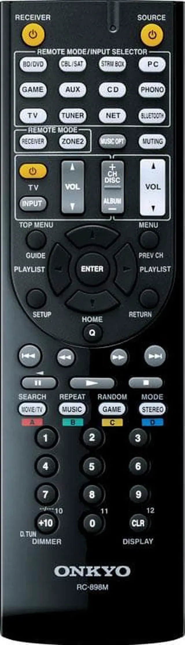 Alt view image 4 of 12 - Onkyo TX-NR545 7.2 Network Ch A/V Receiver with Wi-Fi & Bluetooth