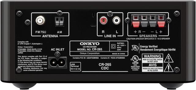 Alt view image 3 of 5 - Onkyo CS-265(B) Colibrino CD Hi-Fi Mini System with Bluetooth (Black)