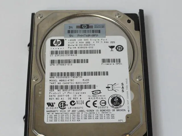 Alt view image 4 of 4 - Fujitsu HP 146Gb SAS 10Krpm 2.5in HDD ( CA06731-B20100CP MBB2147RC 438628-002 DG146A3516 375863-012 432320-001  Fujitsu HP HP)