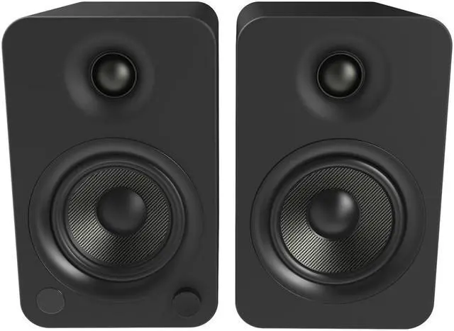 Alt view image 6 of 12 - Kanto YU4 Powered Bookshelf Speakers with Built-In Bluetooth - Pair (Matte Black)