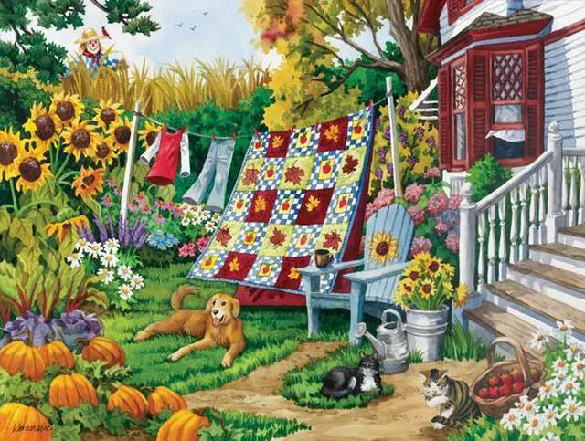 Main image of Country Autumn Jigsaw Puzzle by Nancy Wernersbach (500 Pieces)