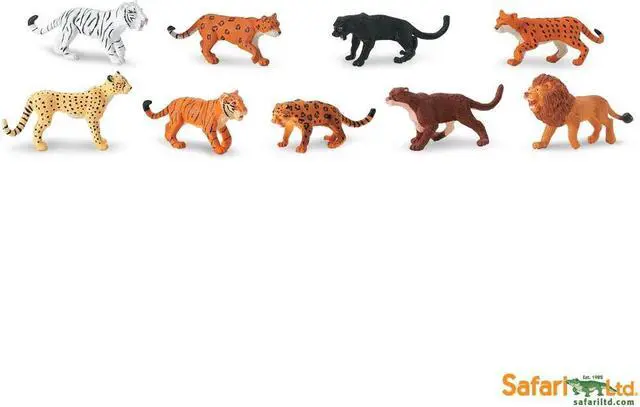 Alt view image 5 of 18 - Plastic Miniatures In Toobs-Big Cats