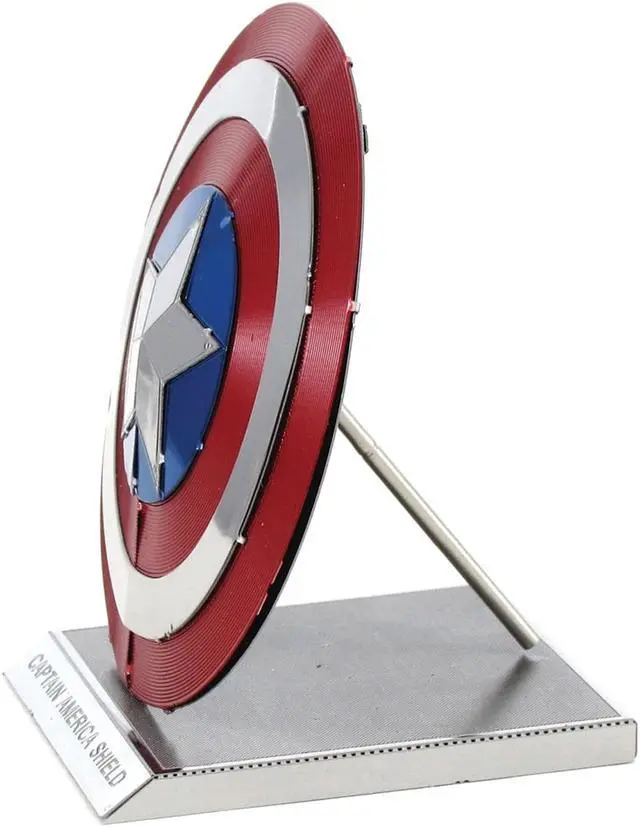 Alt view image 11 of 12 - MetalEarth Marvel Captain Americas Shield 3D Model by Fascinations