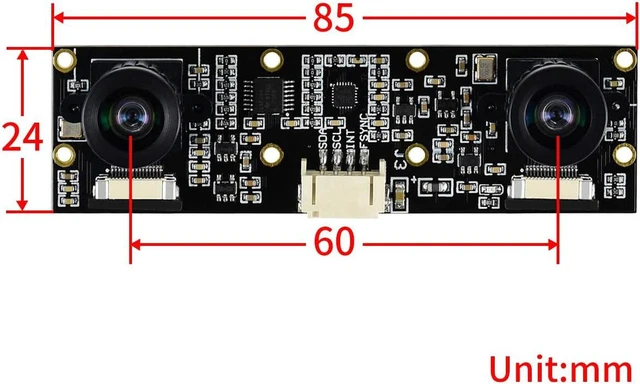 Alt view image 2 of 5 - Waveshare Binocular Camera Module Dual IMX219 with 8 Megapixels for Stereo and Depth Vision Support Jetson Nano Developer Kit B01 versi Compute Module 3/3+