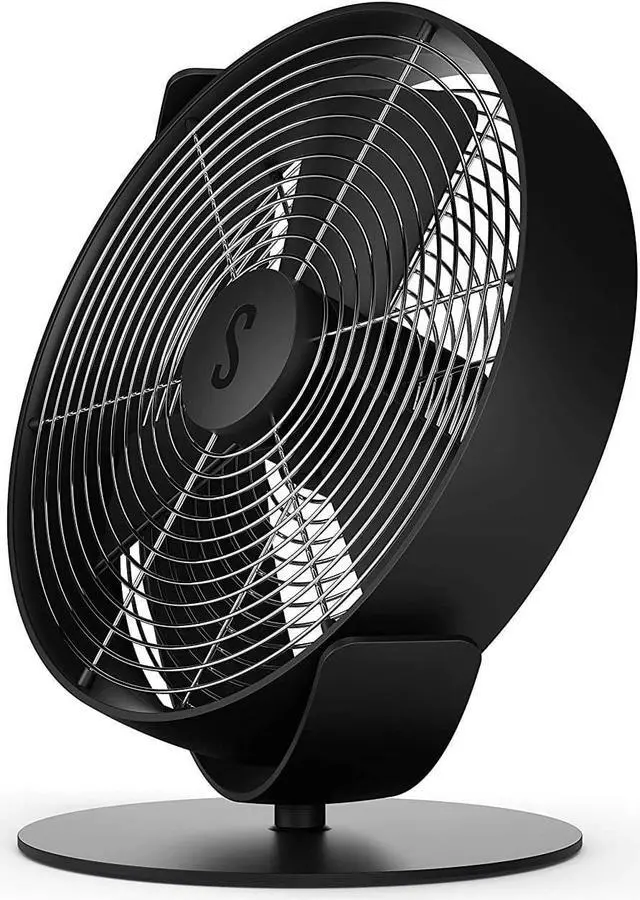 Main image of Stadler Form portable desk fan Tim, cools quietly with variable speed control, USB cable, ideal for bedroom, office, and on the go, black