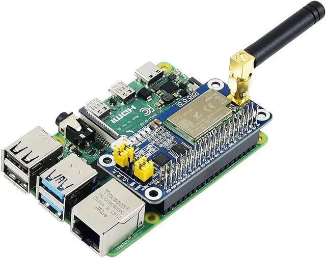 Alt view image 4 of 7 - SX1262 LoRa HAT for Raspberry Pi 915MHz Frequency Band Data Transmission up to 5km Support Auto Repeating to Transmit Longer Wake on Radio Wireless Config Carrier Sensing Communication Key