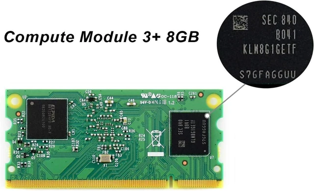 Alt view image 5 of 5 - Waveshare Compute Module 3+/8GB Raspberry Pi 3 Model B+ BCM2837 Processor and 1GB RAM in a Flexible Form Factor with 8GB eMMC Flash CM3+/8GB