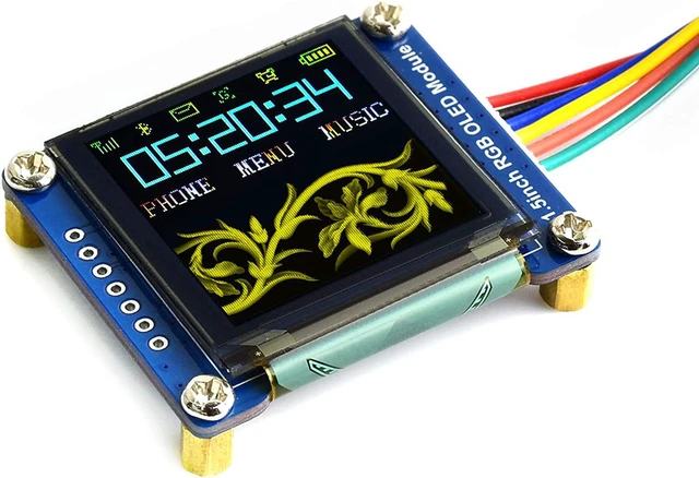 Main image of 1.5-Inch RGB OLED Display Module, 128×128 Pixels, 16-Bit (65K Colors)