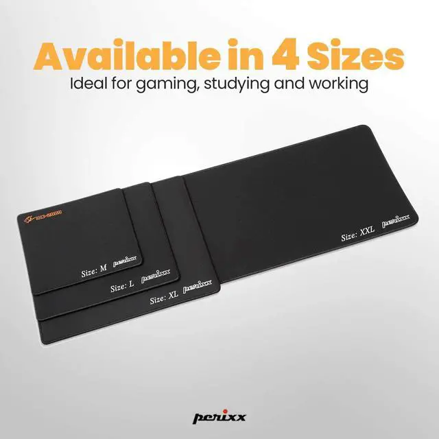 Alt view image 7 of 7 - Perixx DX-2000XXL DX-2000 XXL Gaming Mouse Pad, Water Repellent Stitched Edge Cloth Mouse Mat, Black, Extended XXL