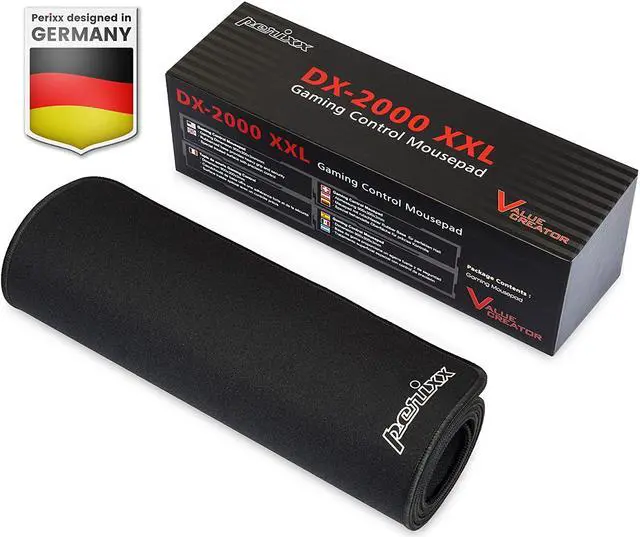 Alt view image 6 of 7 - Perixx DX-2000XXL DX-2000 XXL Gaming Mouse Pad, Water Repellent Stitched Edge Cloth Mouse Mat, Black, Extended XXL