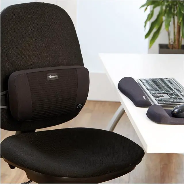 Alt view image 4 of 4 - Fellowes PlushTouch Wrist Rest with FoamFusion Technology, Black (9252101)