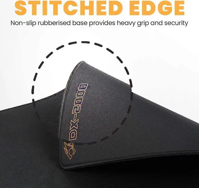 Alt view image 5 of 7 - Perixx DX-2000XXL DX-2000 XXL Gaming Mouse Pad, Water Repellent Stitched Edge Cloth Mouse Mat, Black, Extended XXL