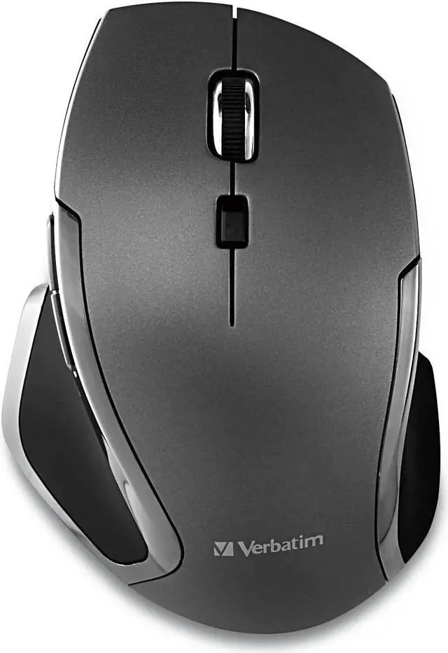 Alt view image 5 of 5 - Verbatim 2.4G Wireless 6-Button LED Ergonomic Deluxe Mouse - Computer Mouse with Nano Receiver for Mac and PC  Black,Graphite (Pack of 2)
