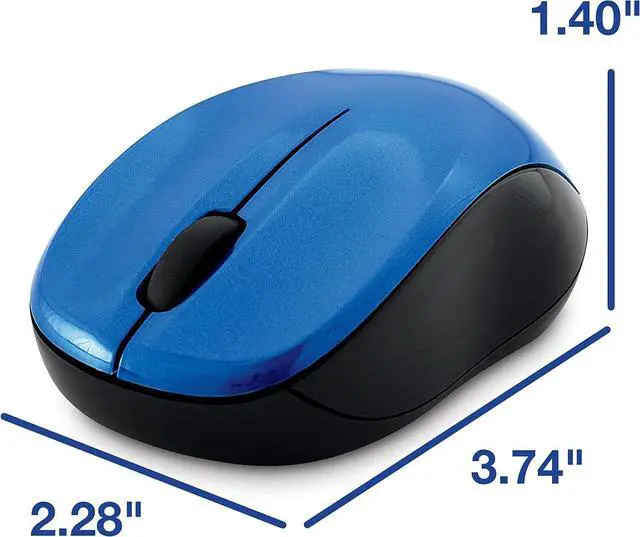 Alt view image 6 of 6 - Verbatim Silent Wireless Blue LED Mouse - Blue (Pack of 3)