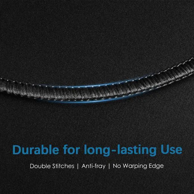 Alt view image 6 of 7 - Round Mouse Pad with Stitched Edge Premium-Textured Non-Slip Rubber Base Mouse Mat Mousepad for Office & Home Black (8.7 x 8.7 x 0.12Inch)