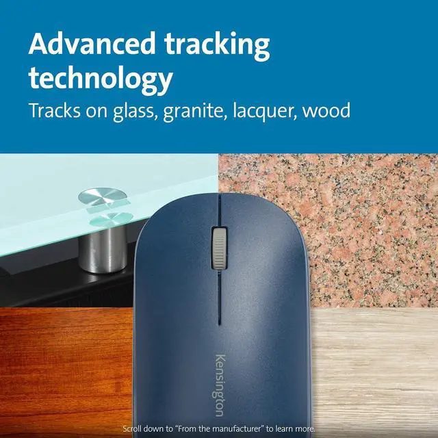 Alt view image 3 of 7 - Kensington SureTrack Dual Wireless Mouse- Blue (K75350WW)