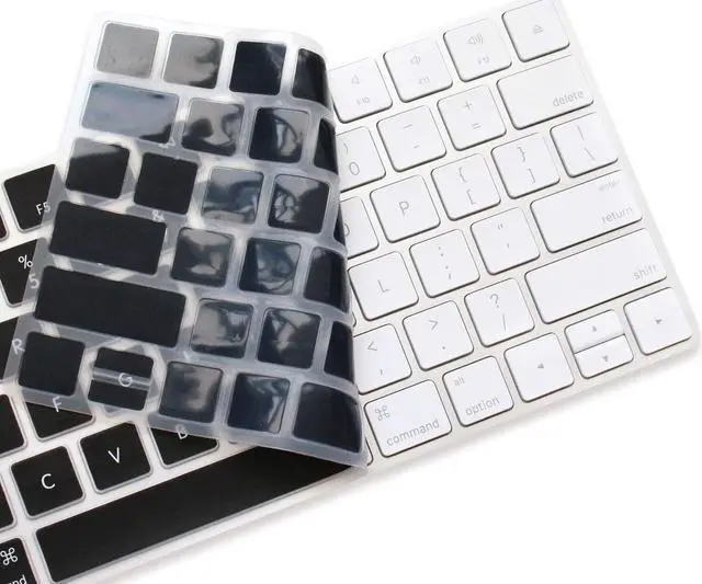 Alt view image 6 of 7 - ProElife Ultra Thin Silicone Keyboard Protector Cover Skin for Apple Magic Keyboard & Magic Keyboard 2 (U.S Version, Model: MLA22L/A-A1644, Without Numeric Keypad) (Black)
