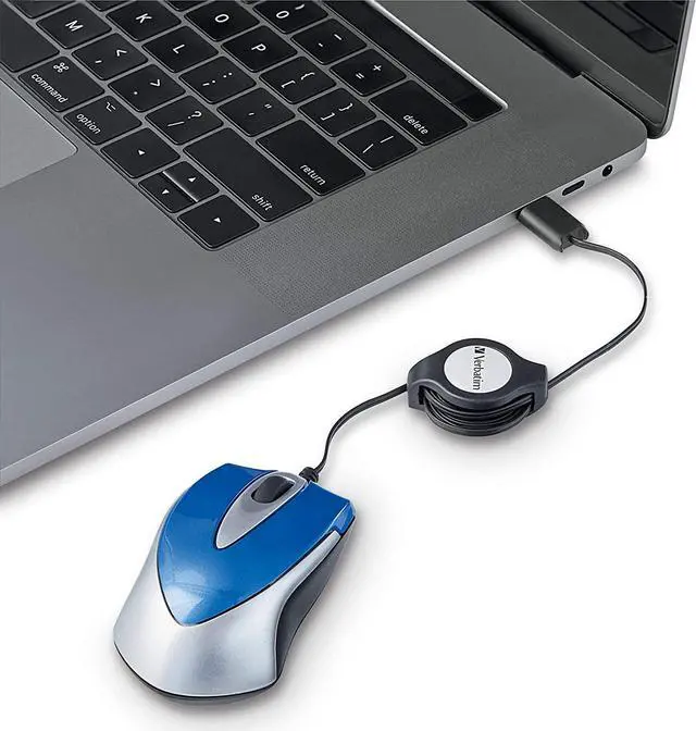 Alt view image 5 of 6 - Verbatim USB-C Mini Optical Travel Mouse  Blue