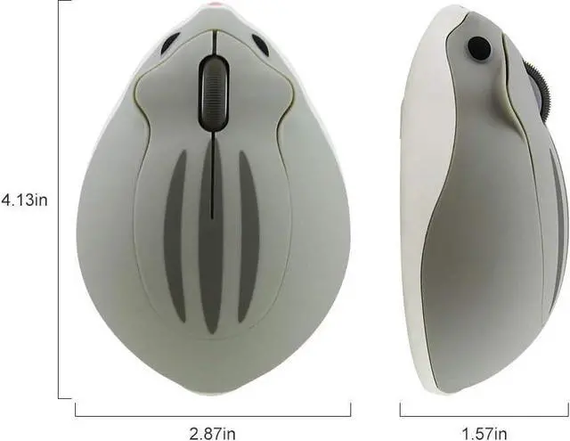 Alt view image 7 of 7 - Cute Hamster Mouse,Wireless Mouse 2.4 Ghz 1200 DPI Less Noise Cartoon Animal Shape Portable Optical Mice with USB Receiver for Notebook Windows Computer PC Laptop Gift Kids(Gray)