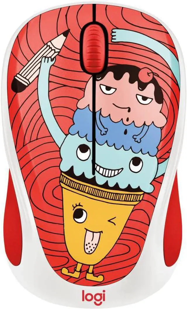 Main image of Logitech Doodle Collection M238 Mouse - Optical - Wireless - 3 Button(s) - Triple Scoop