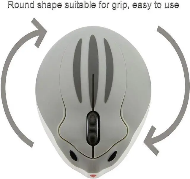 Alt view image 6 of 7 - Cute Hamster Mouse,Wireless Mouse 2.4 Ghz 1200 DPI Less Noise Cartoon Animal Shape Portable Optical Mice with USB Receiver for Notebook Windows Computer PC Laptop Gift Kids(Gray)
