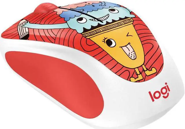 Alt view image 4 of 7 - Logitech Doodle Collection M238 Mouse - Optical - Wireless - 3 Button(s) - Triple Scoop