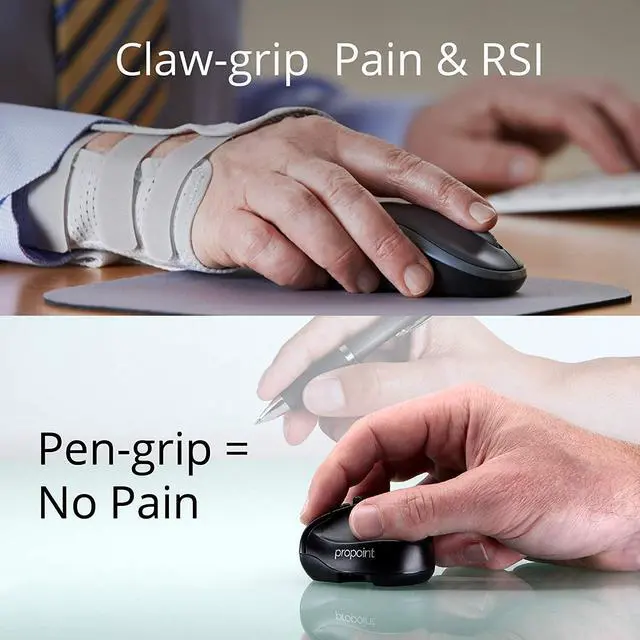 Alt view image 4 of 7 - Swiftpoint ProPoint Wireless Ergonomic Mouse & Presentation Clicker with Health Software, Vertical Pen Grip, Laser Pointer, Spotlight & iPad Support