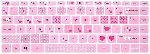 Alt view image 3 of 7 - Lovely Bear English Keyboard Cover for HP Pavilion X360 14 Inch Laptop | Compatible with 2018-2020 HP 14-BF,14-CF,14M-BA,14M-CD,14M-DH models,Dustproof,Washable,Anti-slip,Keyboard Accessories
