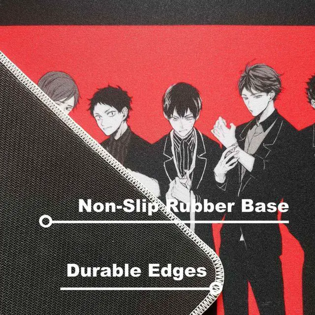 Alt view image 3 of 4 - Anime Haikyuu Mouse Pad, Large Extended Gaming Anime Mousepad,Non-Slip Water-Resistant Rubber Cloth Mouse Mat(27.6"x15.7")