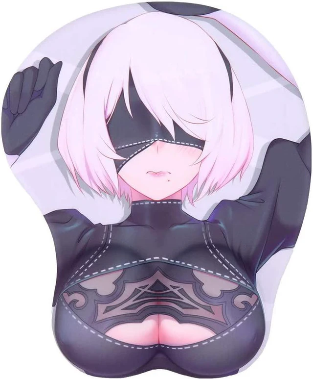 Main image of 2B Anime Mouse Pads with Wrist Rest Gaming 3D Mousepads 2Way Skin (2B 01)