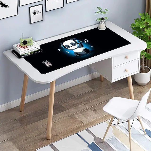Alt view image 5 of 6 - Extended Large Gaming Mouse Pad with Stitched Edges, XXL Mouse Pad Large (31.5x11.8 Inch) w/ Brilliant Design, Desk Mat Keyboard Pad with Anti Slip Base, Multifunctional Desk Pad - Music Panda