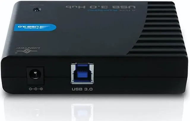 Alt view image 3 of 5 - Vantec UGT-MH430U3 4-Port SuperSpeed USB 3.0 Hub (Black)