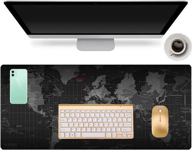 Alt view image 6 of 8 - Gaming Mouse Pad Large Extended Mouse Mat with Stitched Edge Desk Mat Keyboard Pad for Laptop Computer Desktop PC Gamer Office and Home Non-Slip Rubber Mousepad Map (70-30CM)