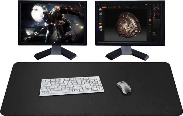 Main image of ZORESYN XXL Desk Mat - 43.3"x19.7" PU Leather Desk Pad for Office & Home, Waterproof and Durable Desk Protector for Keyboard and Mouse (Black)