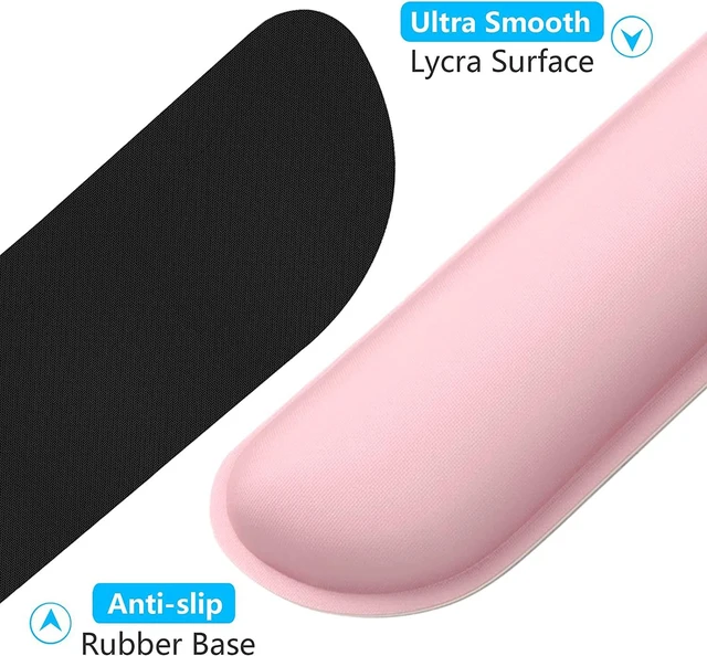 Alt view image 4 of 7 - Enlarge Keyboard Wrist Rest Cute Memory Foam Keyboard Wrist Cushion for Computer Desk Mats Support Typing Pain Relief Ergonomic Mouse Pad Rests with Non-Slip Base for Gaming Laptop Pink