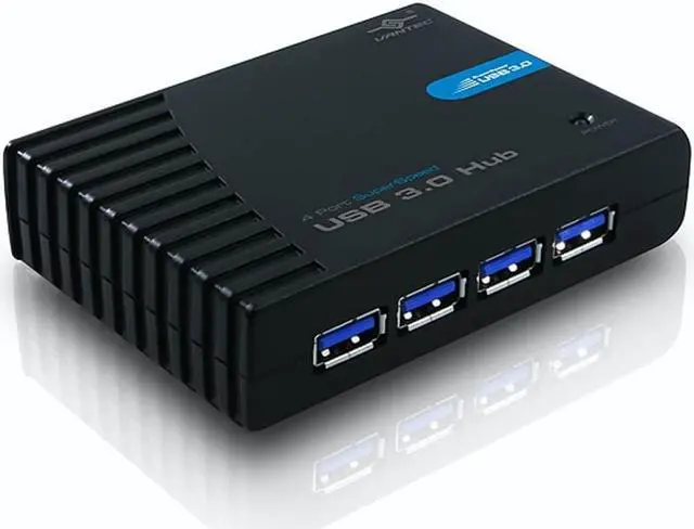 Alt view image 2 of 5 - Vantec UGT-MH430U3 4-Port SuperSpeed USB 3.0 Hub (Black)