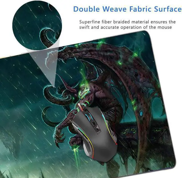 Alt view image 5 of 6 - Xushop Gaming Mouse Pad, Large Extended Mouse Pad with Stitched Edge (35.4x15.7 in) XXL Desk Mat for Gamer, Office & Home (90x40 illd long014)