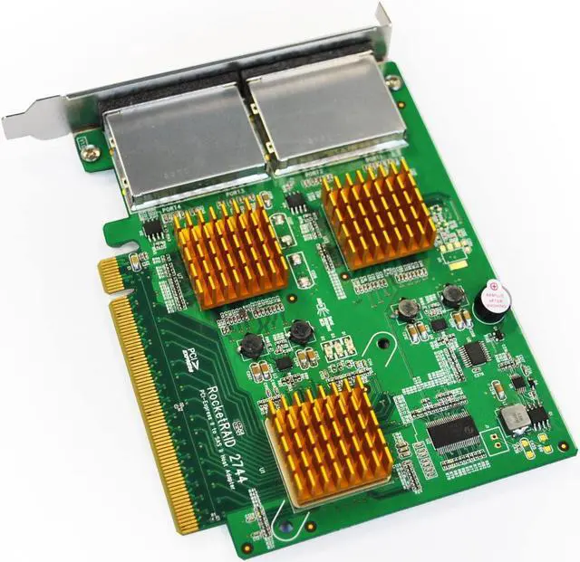 Alt view image 5 of 6 - HighPoint RocketRAID 2744 16-Port PCI-Express 2.0 x16 SAS/SATA RAID Controller