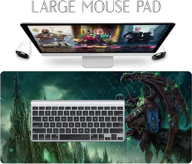 Alt view image 6 of 6 - Xushop Gaming Mouse Pad, Large Extended Mouse Pad with Stitched Edge (35.4x15.7 in) XXL Desk Mat for Gamer, Office & Home (90x40 illd long014)