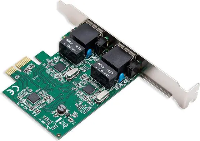 Alt view image 2 of 7 - Syba Dual Port Gigabit Ethernet PCI Express 2.1 PCI-E x1 Network Adapter Card (NIC) 10/100/1000 Mbps Card with Realtek RTL8111 Chipset, 2 Port (SD-PEX24041)
