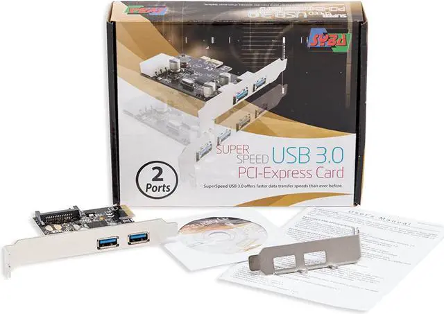 Alt view image 7 of 7 - Syba SD-PEX20158 PCI Express Card x1 with USB 3.0 Type A 2 Ports Super Speed and 15-Pin Power Connector Eltron Chipset